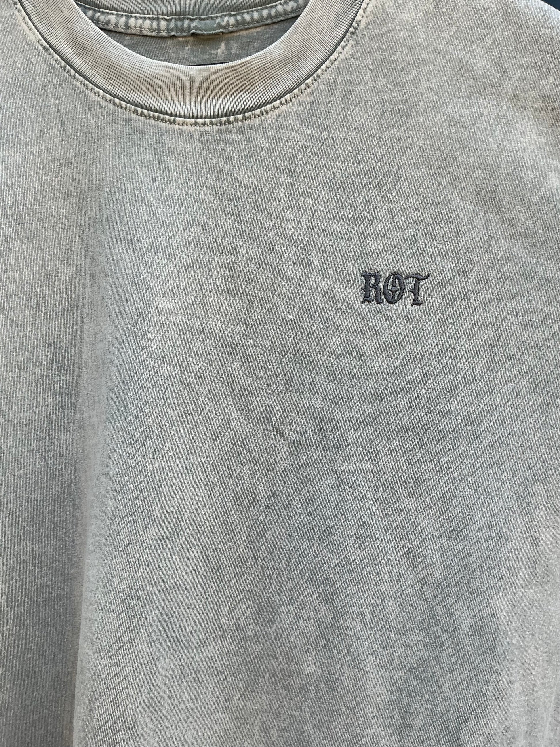 R.O.T Official Ice Grey Acid Wash Tee